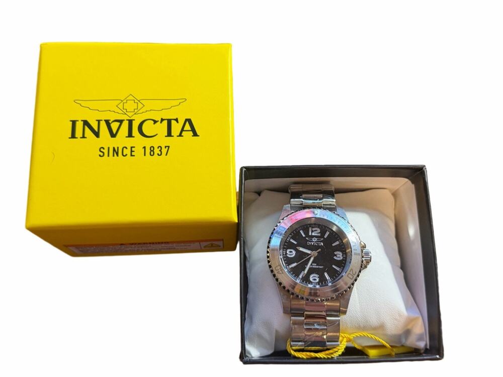 Invicta Specialty Men's Watch Stainless Steel Black Dial Quartz